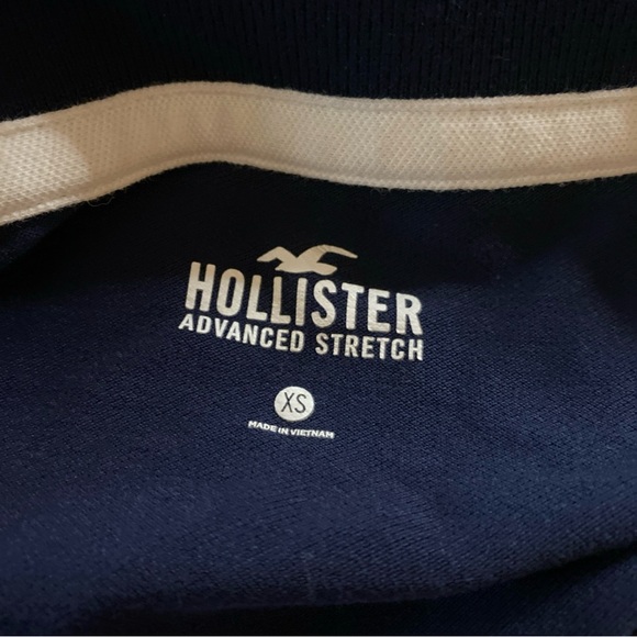 Hollister Mens XS Polo Advanced Stretch Preppy Golf Outdoors Navy Casual Sports - Picture 8 of 12